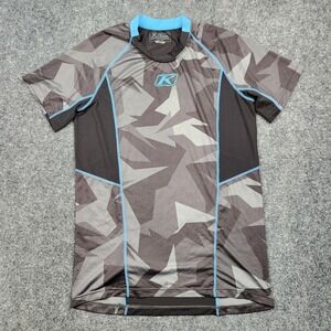 Klim Aggressor Cool 1.0 Shirt Mens Large Gray Camo Short Sleeve Base Layer